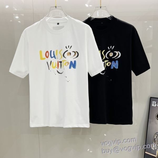セール中 ルイ ヴィトン LOUIS VUITTON 半袖Tシャツ 最大級ブランドコピー通販優良店 2色可選 LV342 2025高評価