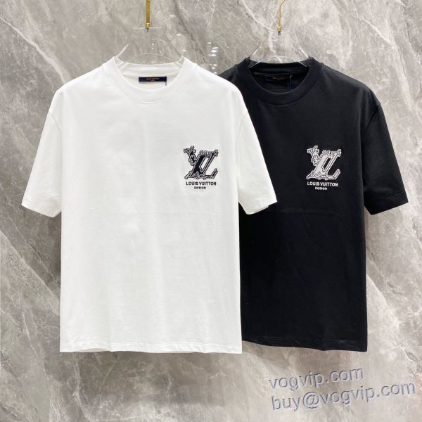 ルイ ヴィトン LOUIS VUITTON 存在感のある 半袖Tシャツ スーパーコピー 2色可選 LV345 2025激安大特価爆買い