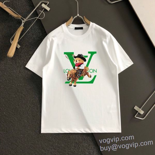 大人のセンスを感じさせる ルイ ヴィトン LOUIS VUITTON 半袖Tシャツ スーパーコピー 激安 2色可選 LV349 2025驚きの破格値大得価