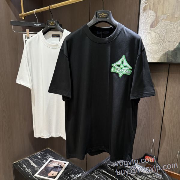 主役になる存在感 ルイ ヴィトン LOUIS VUITTON 偽物ブランド 半袖Tシャツ 2色可選 LV361 2025人気定番HOT