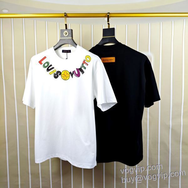 愛らしさ抜群！ ルイ ヴィトン LOUIS VUITTON 2025数量限定格安 ブランドスーパーコピー 半袖Tシャツ 2色可選 LV363