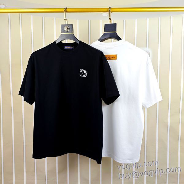 半袖Tシャツ 2色可選 最安値！ ルイ ヴィトン ブランドコピー 2025新商品！ LV373
