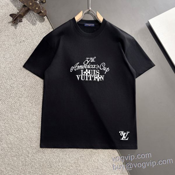 入手困難！ ルイ ヴィトン LOUIS VUITTON スーパーコピー 2025最安値お得 半袖Tシャツ 2色可選 LV375