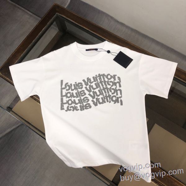 半袖Tシャツ お洒落に魅せる ブランドスーパーコピー ルイ ヴィトン LOUIS VUITTON 2025 3色可選 LV380