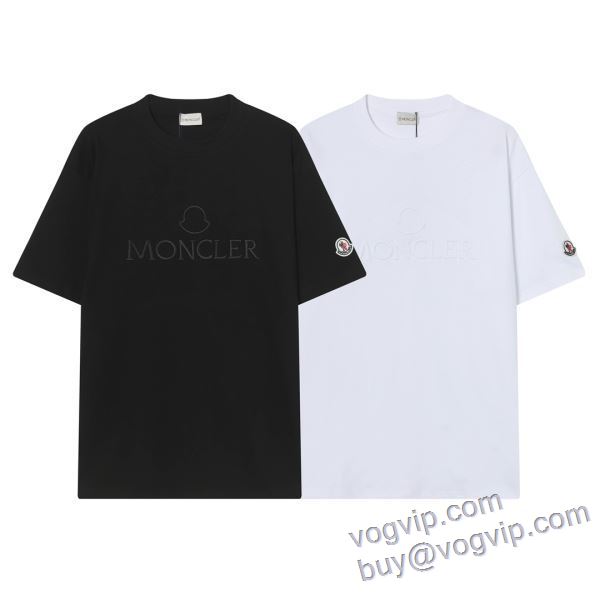 上品な輝きを放つ形 モンクレール MONCLER ブランドコピー 半袖Tシャツ 2色可選 2025お得セール