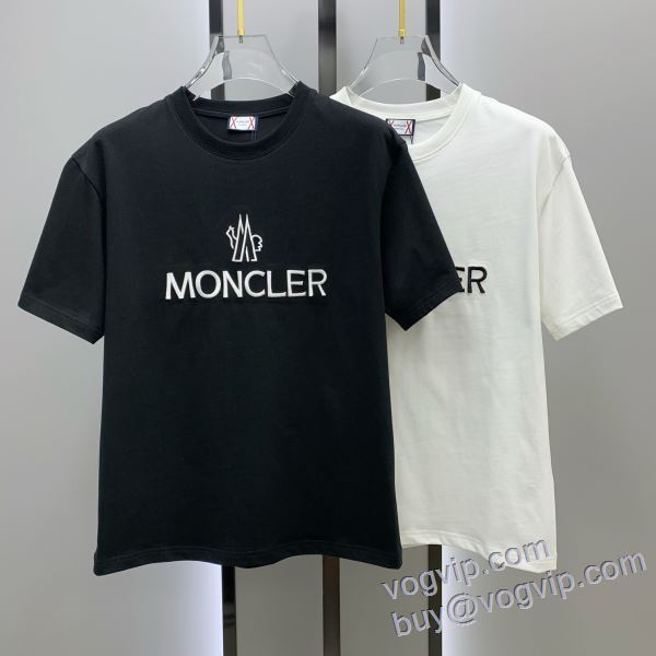 耐久性のある 半袖Tシャツ 2色可選 モンクレール MONCLER 2025お得セール VOGブランドスーパーコピー