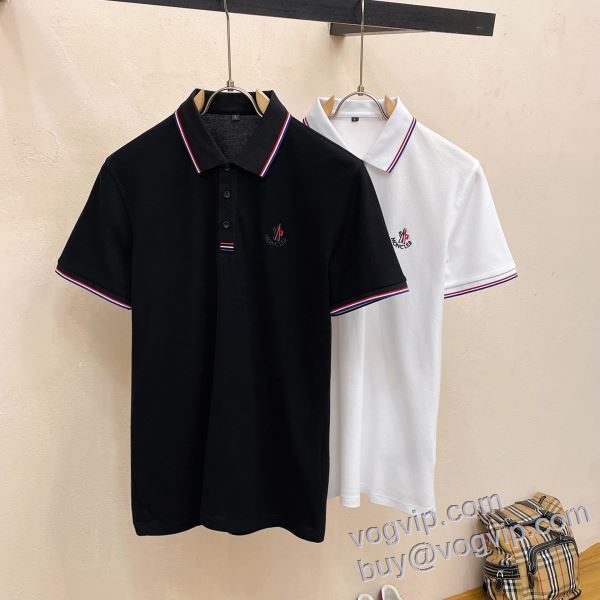 モンクレール MONCLER 2025お買い得HOT 半袖ポロシャツ 2色可選 スタイリッシュな印象 ブランドスーパーコピー 激安専門店