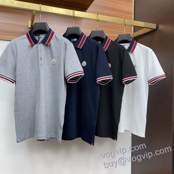 2025お買い得HOT 半袖ポロシャツ モンクレール MONCLER 4色可選 業界高品質スーパーコピー デザイン性の高い