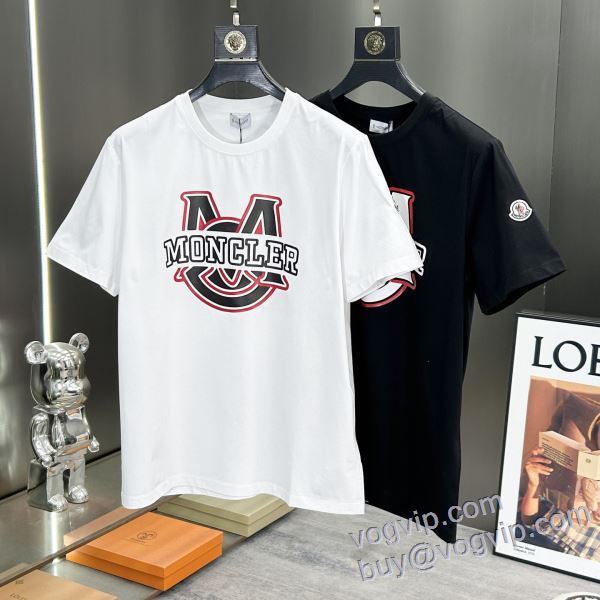 2025年モデル入荷 モンクレール MONCLER偽物ブランド 著名人の着用 半袖Tシャツ 2色可選