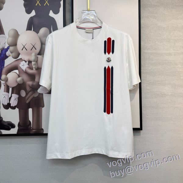 モンクレール 2025年モデル入荷 半袖Tシャツ 2色可選 MONCLERブランドスーパーコピー ずっと人気?