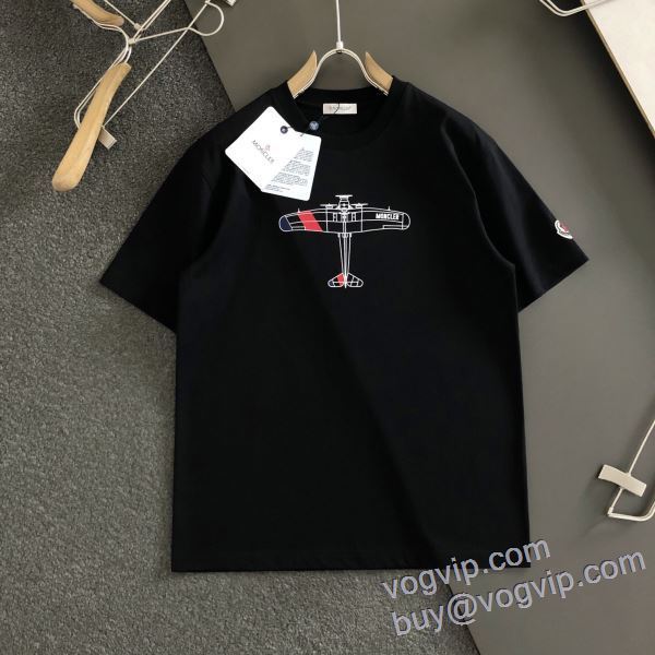 モンクレール MONCLER お洒落な存在感 半袖Tシャツ ブランドコピー 2色可選 2025HOTお買い得