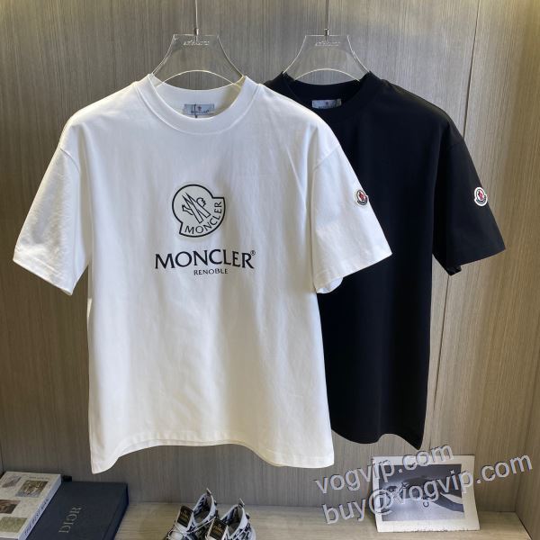 2025高級品 通販 モンクレール MONCLERブランドスーパーコピー 半袖Tシャツ 2色可選 ムダな装飾を排したデザイン