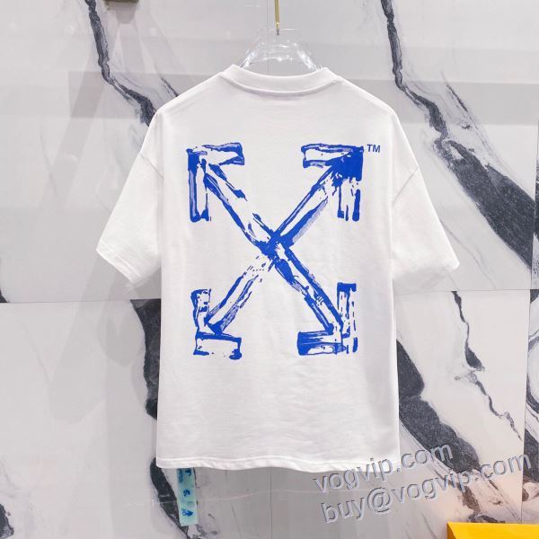 高級感ある オフホワイト コピー 半袖Tシャツ 3色可選 2025超人気新品