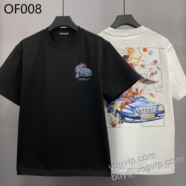綺麗に決まるフォルム！ 半袖Tシャツ オフホワイト コピー ブランド 2025超人気新品 2色可選