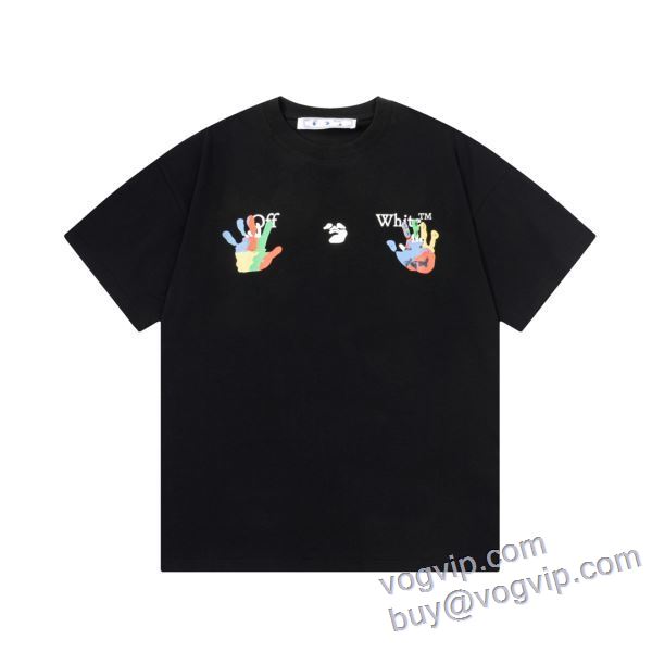デザイン性の高い 半袖Tシャツ 2色可選 オフホワイト OFF-WHITE 2025HOT品質保証 VOGブランドスーパーコピー