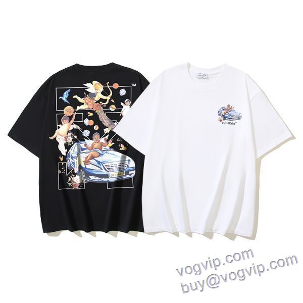 2025最安値お得 オフホワイト OFF-WHITE 大人気アイテム！入手困難 半袖Tシャツ 2色可選 最大級ブランドコピー通販優良店