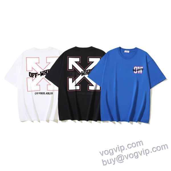 半袖Tシャツ 芸能人に愛用者続出 オフホワイト スーパーコピー 2025最安値お得 3色可選