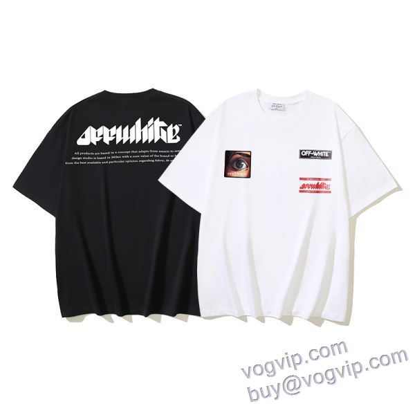 オフホワイト コピーブランド 2025限定セール定番人気 半袖Tシャツ 2色可選 セレブ愛用の超人気商品