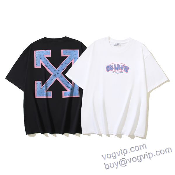 2025限定セール定番人気 オフホワイト 偽物ブランド もっとも高い人気を誇る  半袖Tシャツ 2色可選