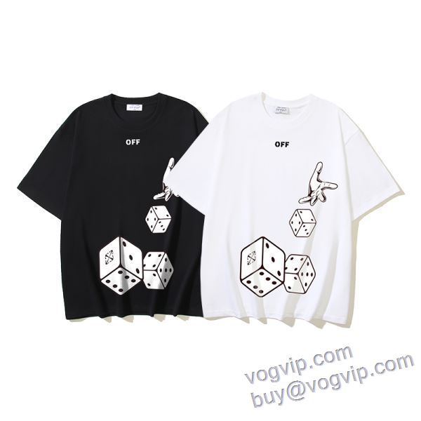 オフホワイト ブランドコピー 2025数量限定大得価 半袖Tシャツ 2色可選 活用できるアイテム
