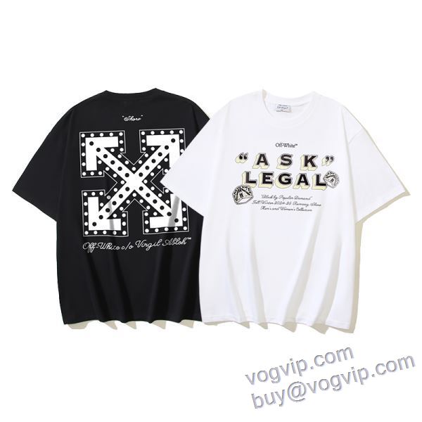 2025数量限定大得価 オフホワイト OFF-WHITE ブランドコピー 機能性も備えたアイテム 半袖Tシャツ 2色可選
