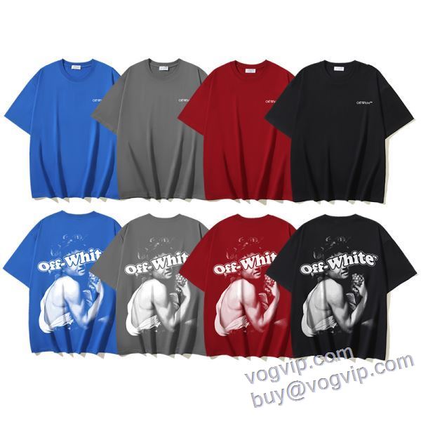 オフホワイト OFF-WHITE 完成度の高い逸品 ブランド 偽物 通販 半袖Tシャツ 4色可選 2025人気定番大得価