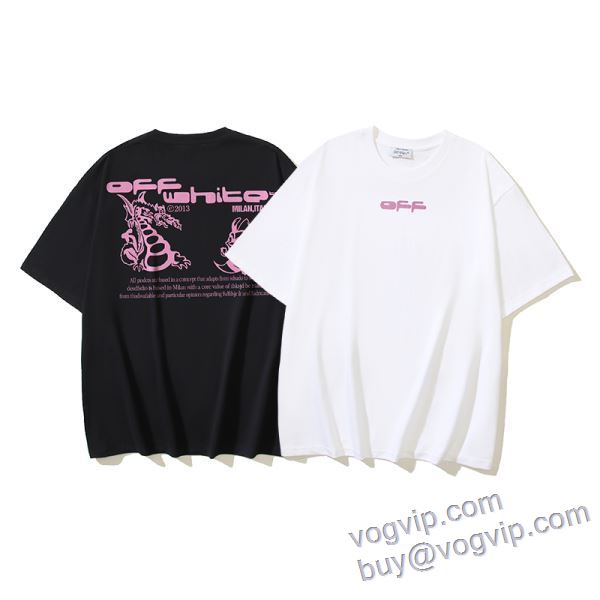 オフホワイト 2025人気定番大得価 半袖Tシャツ 2色可選 OFF-WHITE コピーブランド 優美なお出かけスタイル
