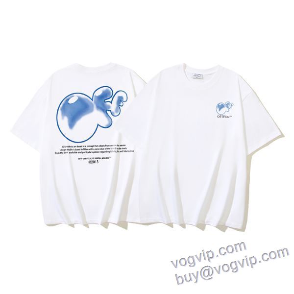 OFF-WHITE ブランドコピー 2025人気セール安い オフホワイト 半袖Tシャツ 絶大な人気を誇る