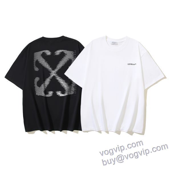 2025驚きの破格値人気 VOGコピー 圧倒的な高級感 オフホワイト OFF-WHITE 半袖Tシャツ 2色可選