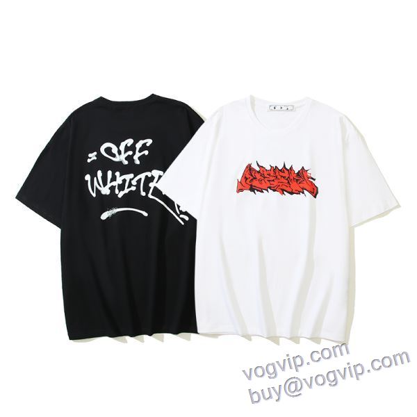 大人気再登場 オフホワイト コピー 半袖Tシャツ 2色可選 2025海外通販