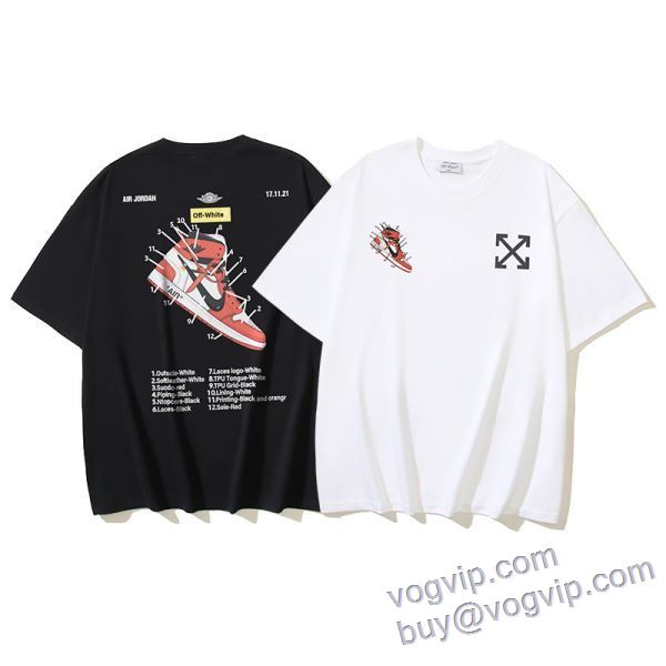 オフホワイト 2025爆買いセール 半袖Tシャツ 2色可選 OFF-WHITE ブランド 偽物 通販 愛らしさ抜群!