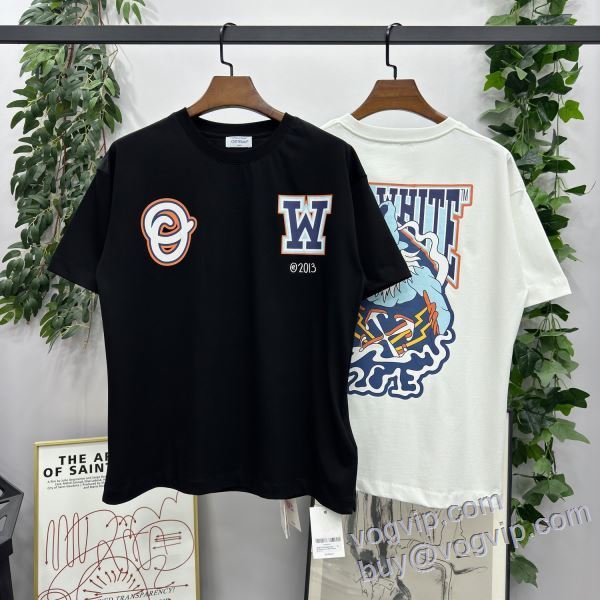 2025春夏季超人気 オフホワイト OFF-WHITE スーパーコピー 優良サイト 韓国の人気 半袖Tシャツ 2色可選