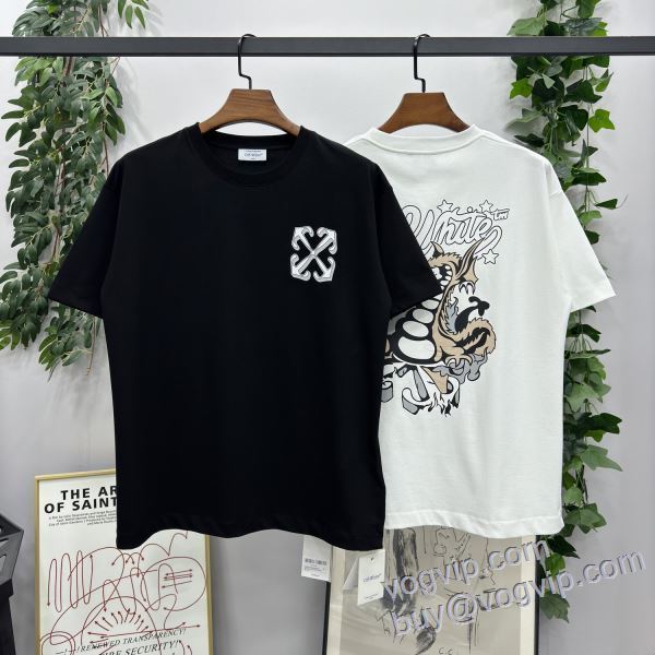 超激得品質保証 半袖Tシャツ オフホワイト OFF-WHITE 最高N級ブランドコピー 2025HOT得価 2色可選