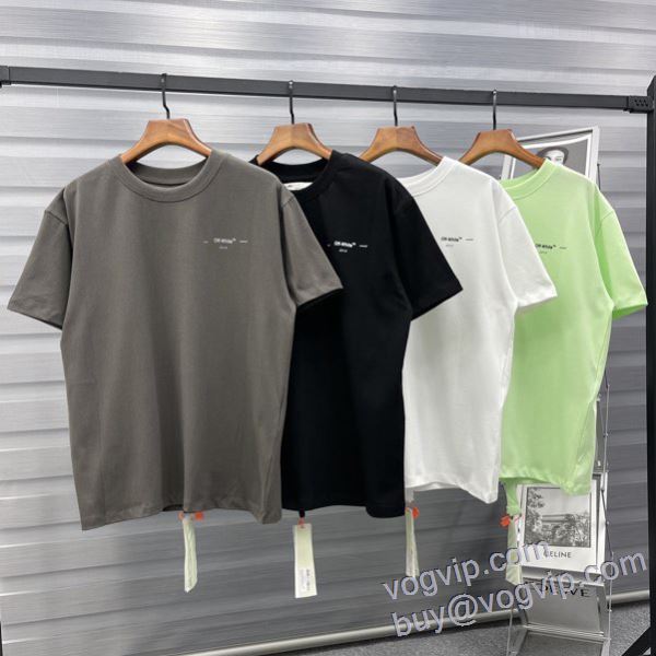 変わらない人気を誇る オフホワイト OFF-WHITE 2025HOT得価 半袖Tシャツ 4色可選 vogブランド コピー 優良店