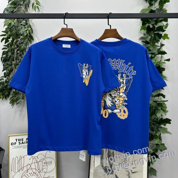 人気のスーパーブランドコピー品質保証 2025最新入荷 オフホワイト OFF-WHITE 半袖Tシャツ 著名人の着用