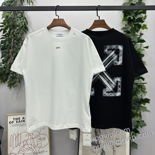 半袖Tシャツ 2色可選 フホワイト OFF-WHITE 2025年モデル入荷 最大級ブランドコピー通販優良店 SALE開催