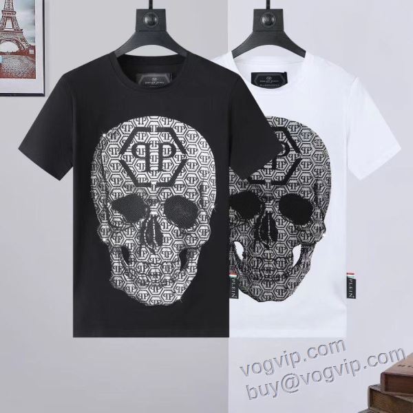フィリッププレイン ブランドコピー 2025年モデル入荷 半袖Tシャツ 2色可選 早くも完売している