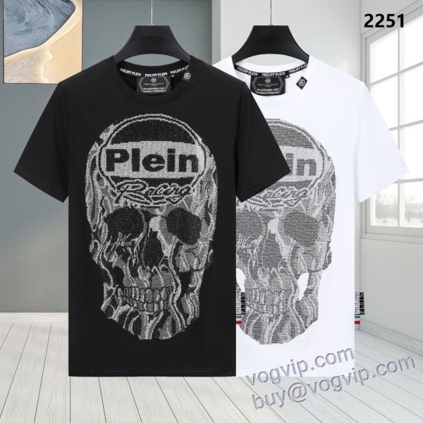 利便性に優れ フィリッププレイン PHILIPP PLEIN コピー ブランド 半袖Tシャツ 2色可選 2025高級品 通販