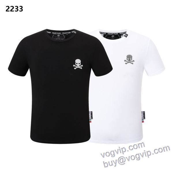フィリッププレイン ブランド 偽物 通販 2025高級品 通販 半袖Tシャツ 2色可選 売れ筋のいい