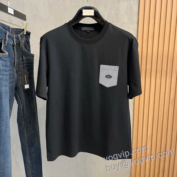 2025年モデル入荷 プラダ PRADA ブランドコピー 半袖Tシャツ 2色可選 人気ブランド