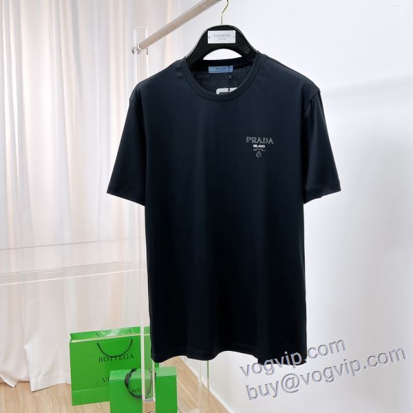 プラダ PRADA コピー ブランド 極上の着心地 半袖Tシャツ 2色可選 2025春夏
