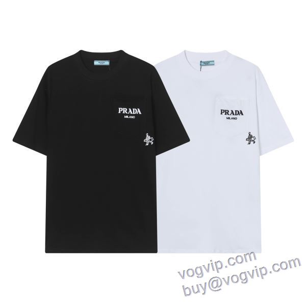 半袖Tシャツ 2色可選 プラダ PRADA 2025期限限定！ 人気スーパーコピーブランド 高級感ある