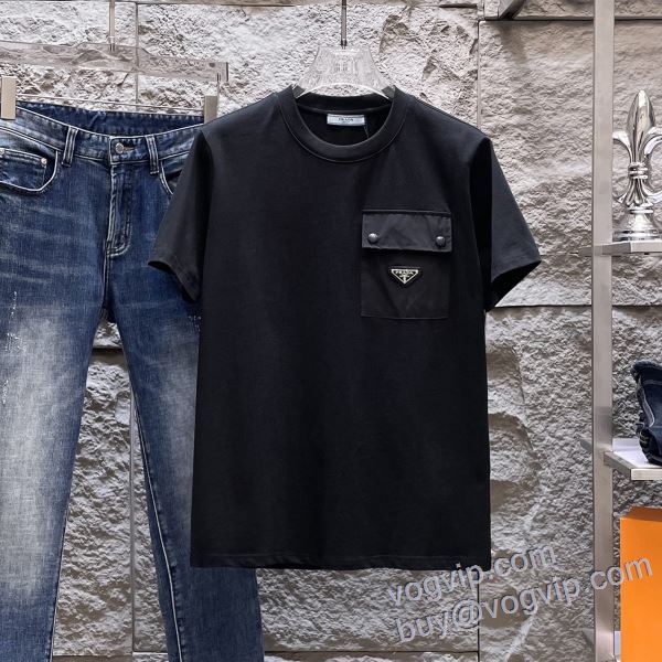 2年以上連続１位獲得 プラダ PRADA 半袖Tシャツ VOGコピー 2025期限限定！