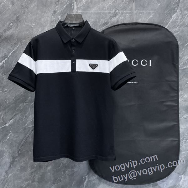 2025期限限定！ プラダ PRADA 半袖ポロシャツ 2色可選 vogブランド コピー 優良店 海外限定ライン