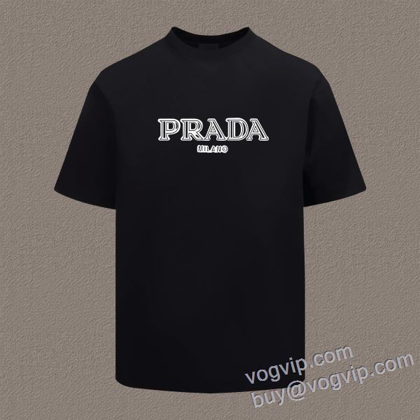 コーデ 知的なムードを演出 プラダ PRADA ブランドコピー 半袖Tシャツ 7色可選 2025高級品 通販
