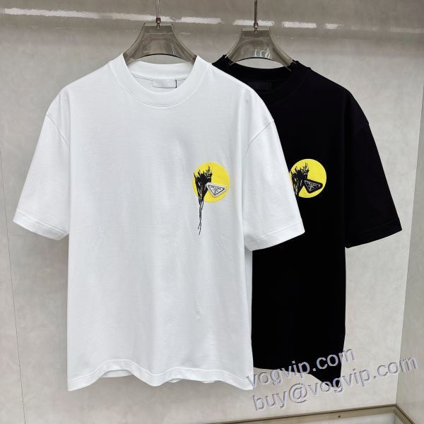 優美なお出かけスタイル プラダ PRADA スーパーコピー 半袖Tシャツ 2色可選 2025超激得大人気