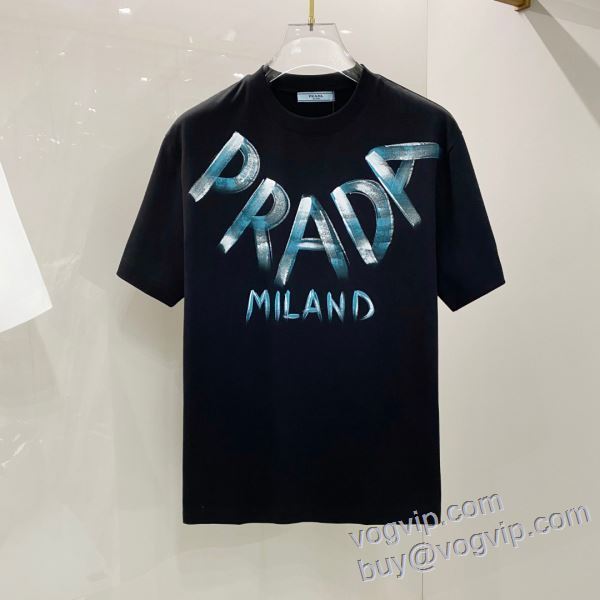 圧倒的な高級感 プラダ ブランドコピー 半袖Tシャツ 2色可選 2025最新入荷