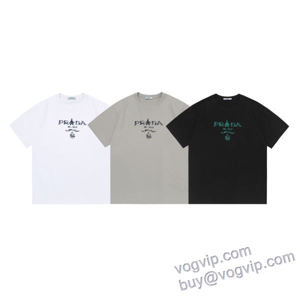 プラダ PRADA コピーブランド 2025最安値高品質 半袖Tシャツ 3色可選 韓国の人気