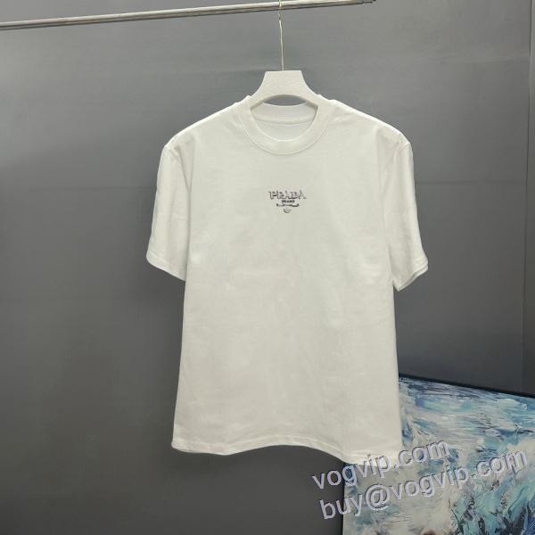 プラダ 2025最安値高品質 半袖Tシャツ 3色可選 PRADA スーパーコピー 超激得品質保証