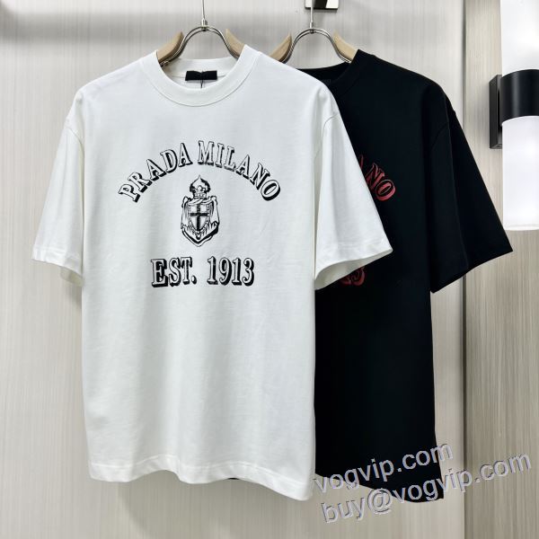 半袖Tシャツ プラダ PRADA 2025年モデル入荷 完売必至の人気モデルをご紹介 ブランドコピー 2色可選